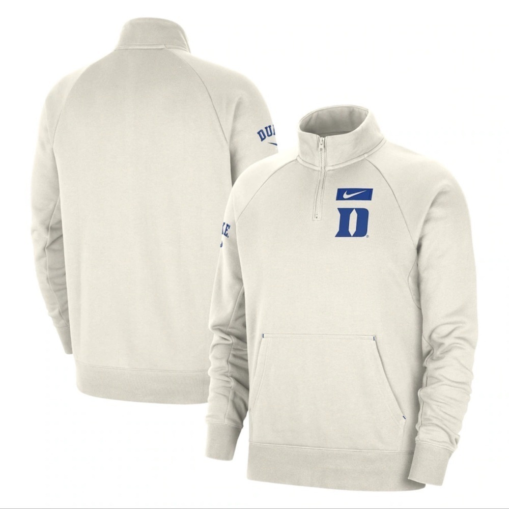 Nike Cream Duke Blue Devils Quarter-Zip Jacket​​​​